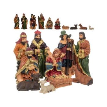 Karácsonyi dekoráció - Karácsonyi betlehemi figurák - 10 darabos készlet kép