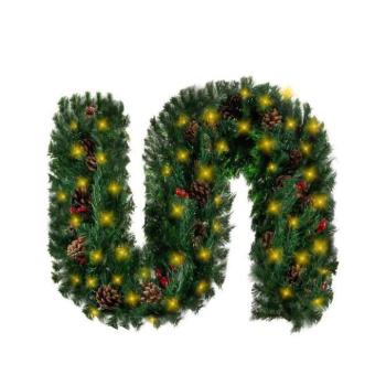 Karácsonyi dekoráció - Karácsonyi füzér LED fényekkel - 2,7 m kép