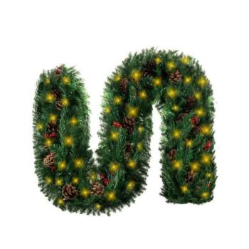 Karácsonyi dekoráció - Karácsonyi füzér LED fényekkel - HQ - 2,7 m kép