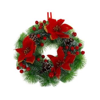 Karácsonyi dekoráció - Karácsonyi koszorú - 30 cm kép