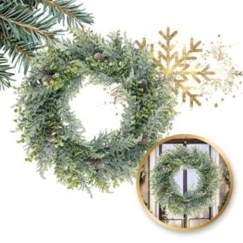 Karácsonyi dekoráció - Karácsonyi koszorú az ajtóra - 38 cm kép