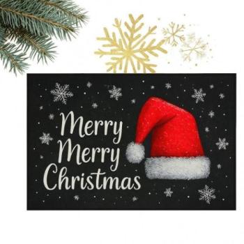 Karácsonyi dekoráció - Karácsonyi lábtörlő KELLEMES KARÁCSONYT - 60x90 cm kép