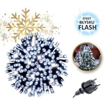 Karácsonyi dekoráció - Karácsonyi LED fények, hideg fehér színben - 15 m kép