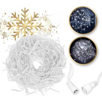 Karácsonyi dekoráció - Karácsonyi LED jégcsapok, hideg fehér színben - 14 m kép