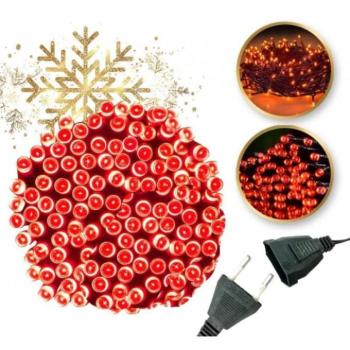 Karácsonyi dekoráció - Karácsonyi piros LED fények - 500 LED/32 m kép
