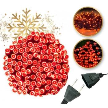 Karácsonyi dekoráció - Karácsonyi, piros LED fények - 8 m kép