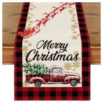 Karácsonyi dekoráció - Karácsonyi vászon terítő - 180 x 33 cm kép