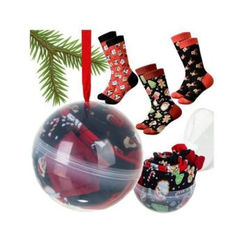 Karácsonyi dekoráció - Karácsonyi zokni - 3 db, 38-43 méret kép