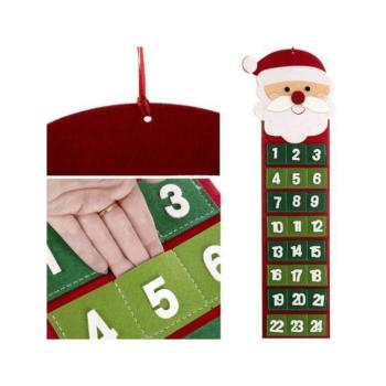 Karácsonyi dekoráció - Lógó adventi naptár üres zsebekkel kép