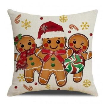 Karácsonyi dekoráció - Mézeskalács párnahuzat kép