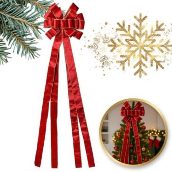 Karácsonyi dekoráció - Nagy piros XL masni - 33 x 120 cm kép