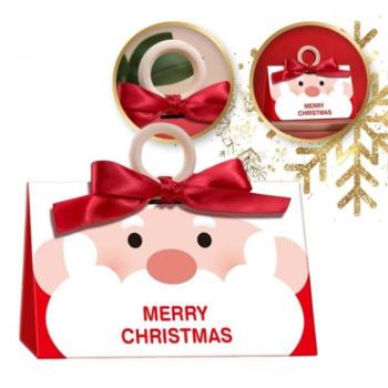 Karácsonyi dekoráció - Piros karácsonyi ajándékdoboz - 17x10x8,5 cm kép