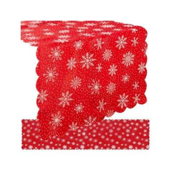Karácsonyi dekoráció - Piros karácsonyi asztali futó - 150x35 cm kép