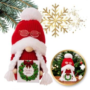 Karácsonyi kollekció - Karácsonyi vörös törpe szemüveggel kép