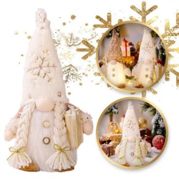 Karácsonyi kollekció - Világító karácsonyi manó, fonatokkal kép