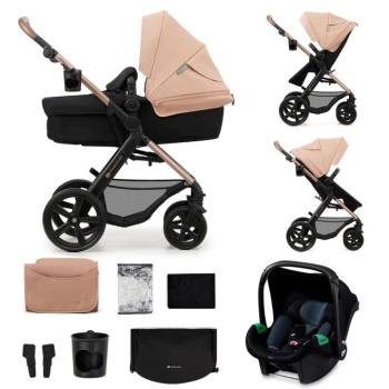 KINDERKRAFT Kočík kombinovaný Moov 2 3v1 Sand Beige - penové kolesá kép