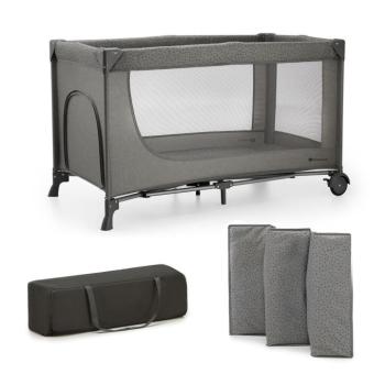 KINDERKRAFT Postieľka cestovná Joy 2 Dark grey kép