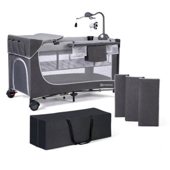 KINDERKRAFT SELECT Utazóágy Leody kiegészítőkkel Leody Grey, Premium kép