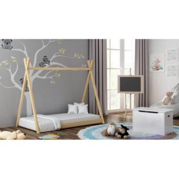 Kiságyak és ágyak - Fából készült teepee gyerekágy - 180x80 cm kép