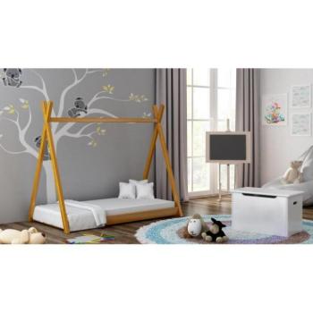 Kiságyak és ágyak - Fából készült teepee gyerekágy - 180x90 cm kép
