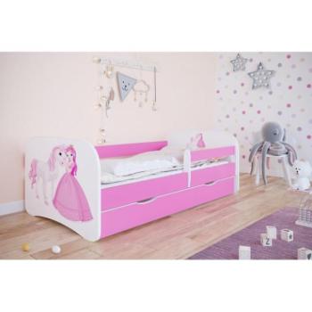 Kiságyak és ágyak - Gyerekágy, hercegnő és ló motívummal - Babydreams 180x80 cm kép