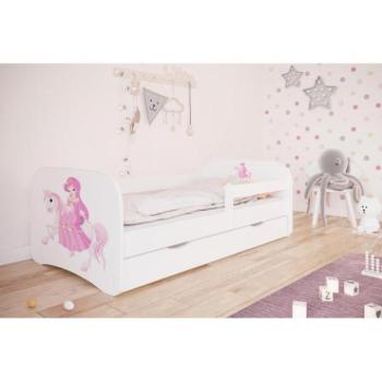 Kiságyak és ágyak - Gyerekágy, lovagló hercegnő motívummal - Babydreams 140x70 cm kép