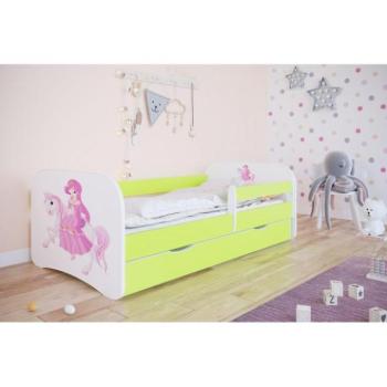 Kiságyak és ágyak - Gyerekágy, lovagló hercegnő motívummal - Babydreams 180x80 cm kép