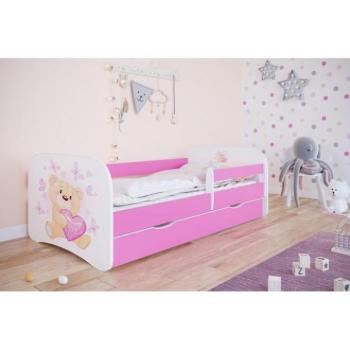Kiságyak és ágyak - Gyerekágy, maci és pillangó motívummal - Babydreams 180x80 cm kép