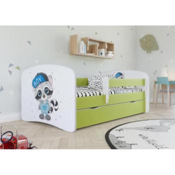 Kiságyak és ágyak - Gyerekágy, mosómedve motívummal - Babydreams 140x70 cm kép