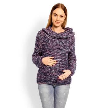 Kismama garbók - Kismama gyapjú garbó, sötétkék színben kép