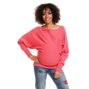 Kismama kardigánok - Rózsaszín színű, oversize kismama pulóver kép