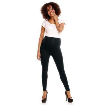 Kismama leggings - Kismama leggings, hasvédővel, fekete színben kép