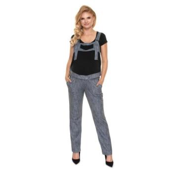 Kismama nadrágok - Kismama JEANS LOOK overál, fekete színben kép