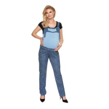 Kismama nadrágok - Kismama JEANS LOOK overál, kék színben kép