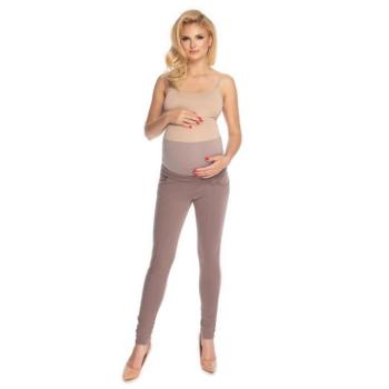 Kismama nadrágok - Szűk szabású kismama nadrág, cappuccino színben kép
