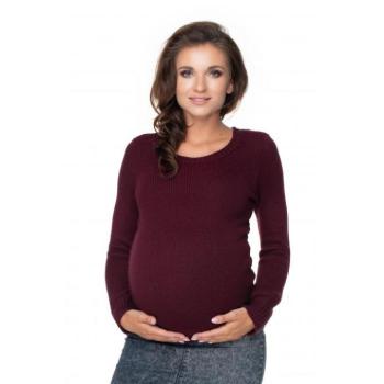 Kismama szvetterek - Klasszikus női szvetter csokoládé színben kép