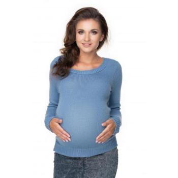 Kismama szvetterek - Klasszikus női szvetter kék színben kép