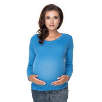 Kismama szvetterek - Klasszikus női szvetter világoskék színben kép
