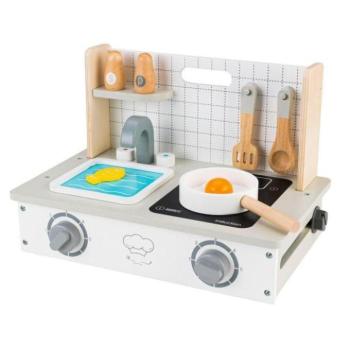 Konyhák - Fából készült mini konyha, tartozékokkal kép