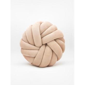 Kötött párnák - Bézs, fonott díszpárna - Super Soft kép