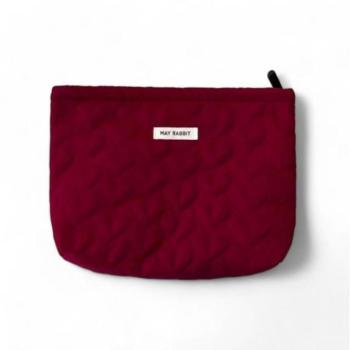 Kozmetikai táskák - Bordó színű, steppelt kozmetikai táska kép