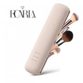 Kozmetikai táskák - Rózsaszín szilikon ecsettartó 20 cm kép