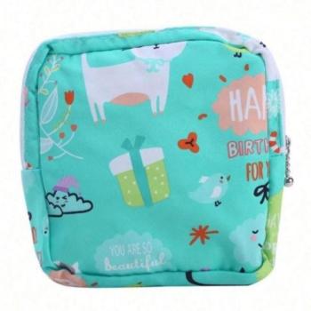 Kozmetikai táskák - Színes mintás egészségügyi betét tasak kép