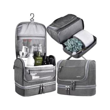 Kozmetikai táskák - Szürke, felakasztható kozmetikai táska kép