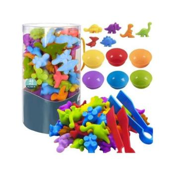 Kreatív és oktató játékok - Dinoszaurusz készlet a színek és a számolás elsajátításához kép