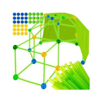 Kreatív és oktató játékok - Fluoreszkáló szalmablokkok 100 db + sátor kép