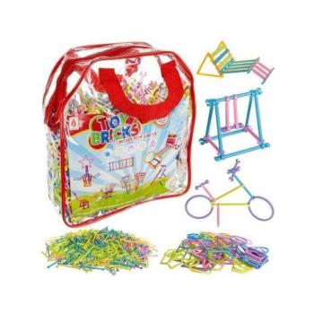 Kreatív és oktató játékok - Szalma építőkészlet - 1000 elem kép