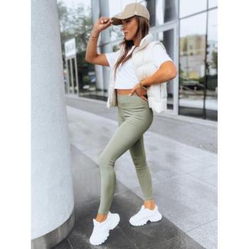 Leggings - Bordás női leggings, zöld színben kép