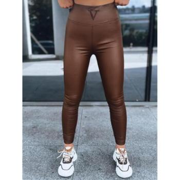 Leggings - Női viaszos leggings, barna színben kép