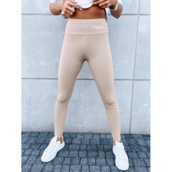 Leggings - Sportos női  leggings, bézs színben kép